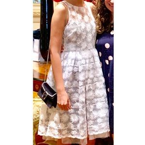 Badgley Mischka White Lace Dress